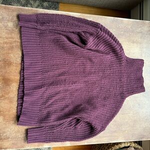 Plum Knit Turtleneck Sweater